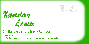 nandor limp business card